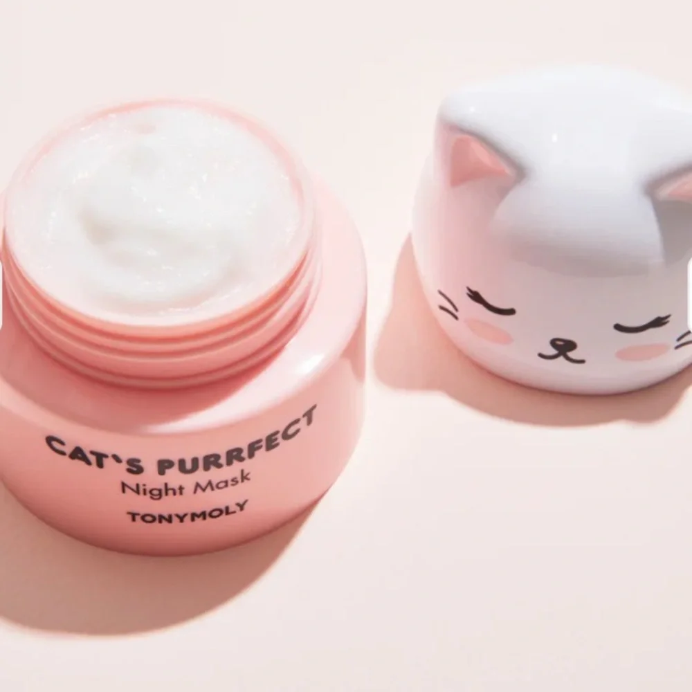 Tony Moly Cat's Purrfect Night Mask - Pink and White